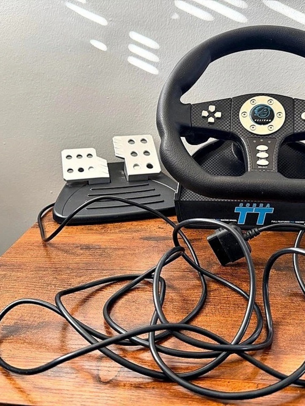 Pelican Cobra TT Wheel PL-624 Racing Wheel and Pedals Bundle Sony PlayStation 2